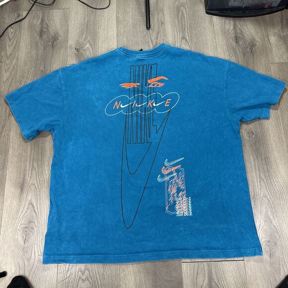 Nike Sportswear Wash Drip Tee Swoosh Logo Short Sleeve T-Shirt XL - DC2729-301 - Picture 6 of 7